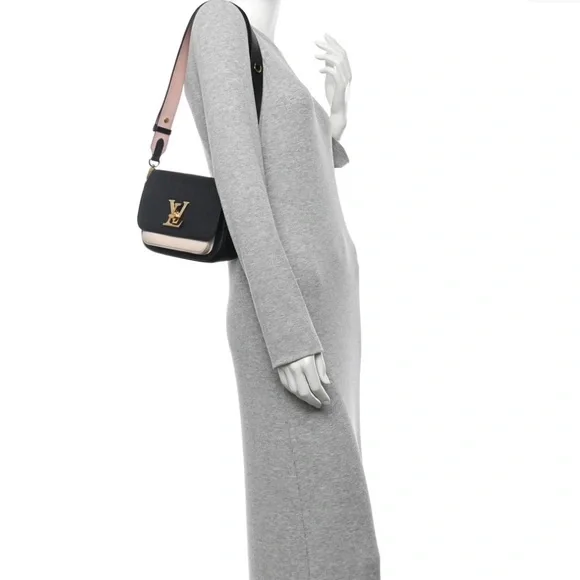 Louis Vuitton Black and White Crossbody Bag with Gold Accents - Picture 3 of 4